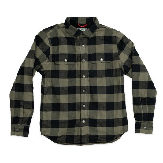 Soft checkered flannel shirt with long sleeves and button-down closure, made of 100% cotton