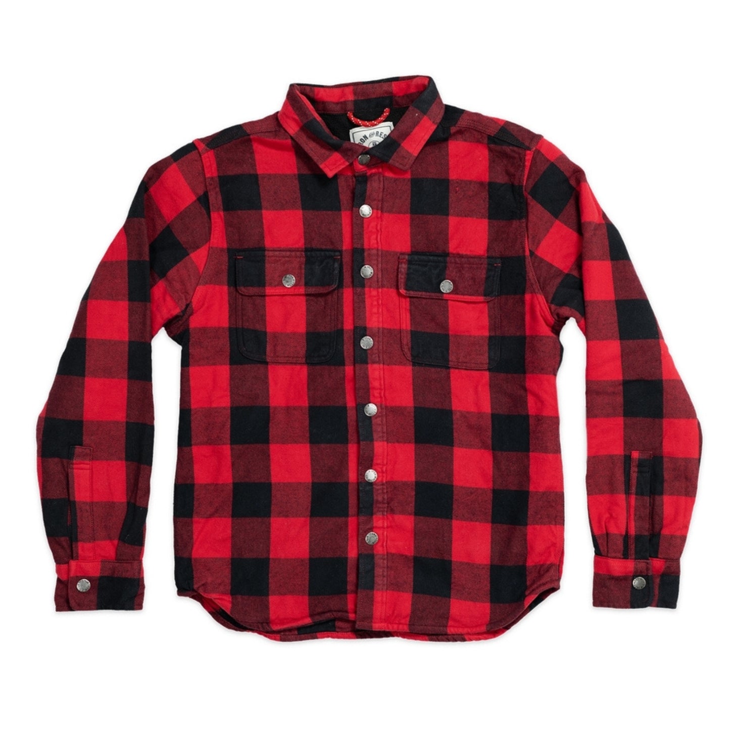 Soft checkered flannel shirt with long sleeves and button-down closure, made of 100% cotton