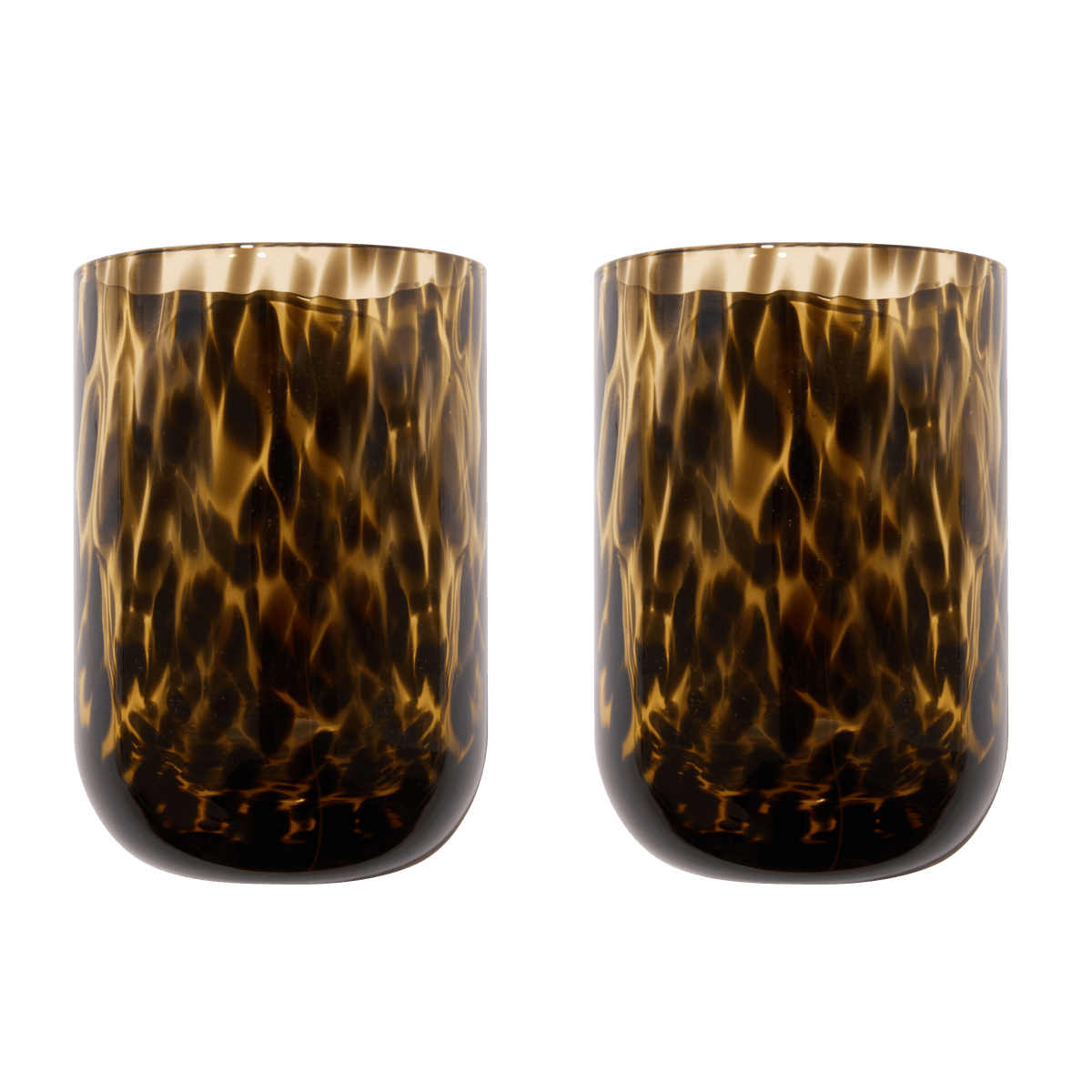 Tortoiseshell Drinking Glasses, Set of 2