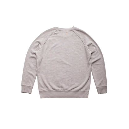Grey crew sweatshirt with a soft, comfortable fabric, ideal for casual wear.