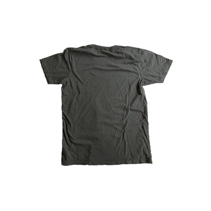 Grey colored ultra-soft jersey tee made in the USA, featuring a comfortable fit and high-quality fabric, perfect for everyday wear with a casual, relaxed style.