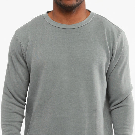 Ultra-soft grey sweatshirt for men, comfortable casual wear.