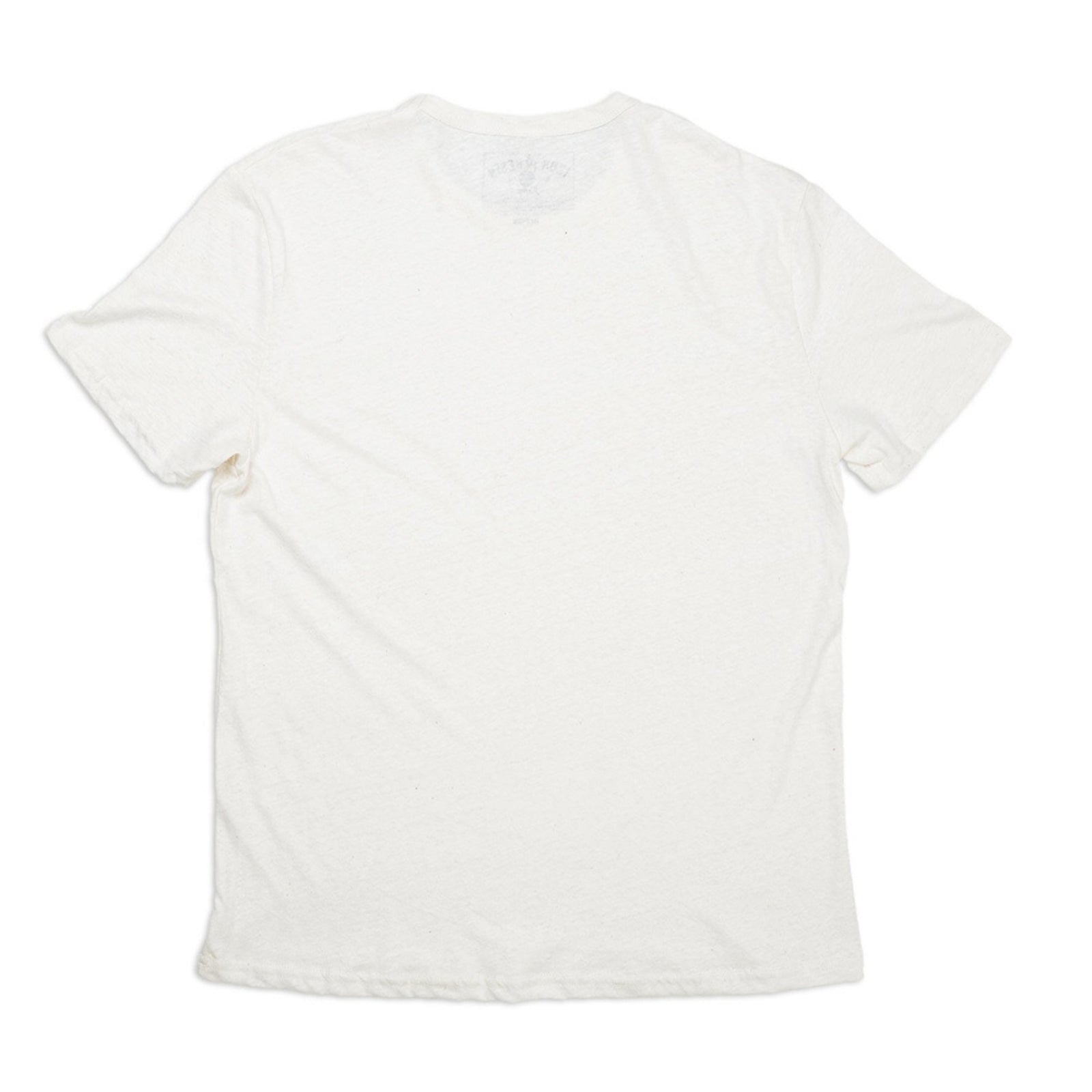 Organic hemp t-shirt in natural color, showcasing a soft, eco-friendly fabric with a relaxed fit.