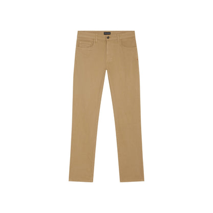 Khaki athletic fit chino pants for men. Featuring a modern slim fit, perfect for casual wear.