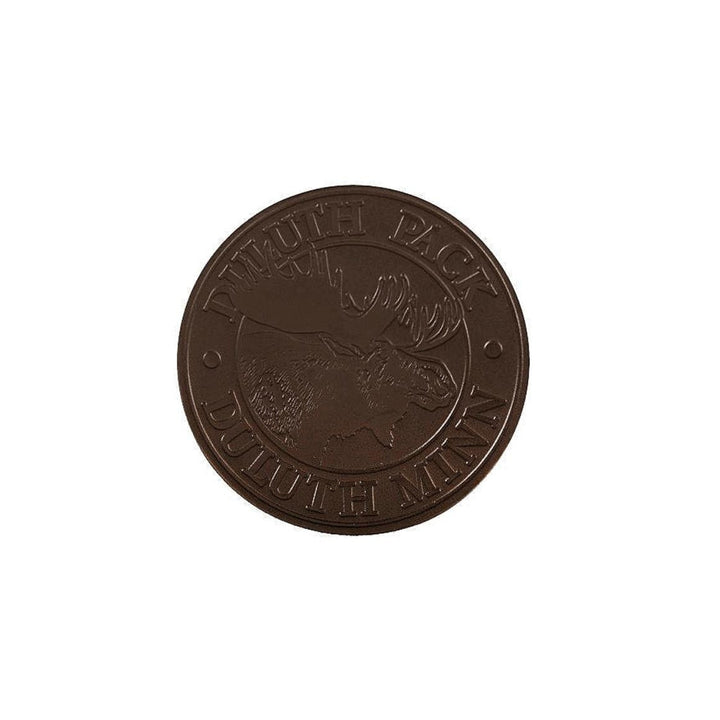 Durable leather coaster with smooth finish, perfect for protecting surfaces and adding a stylish touch to home or office decor.