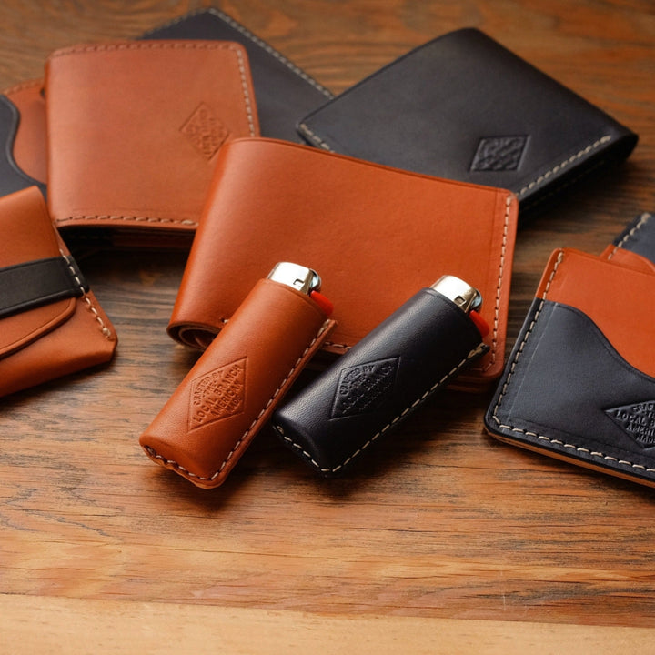 Premium leather lighter. 100% genuine leather lighter.