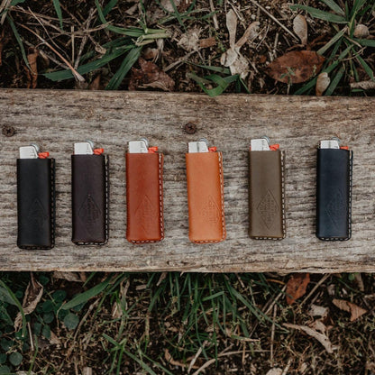 Premium leather lighter. 100% genuine leather lighter.
