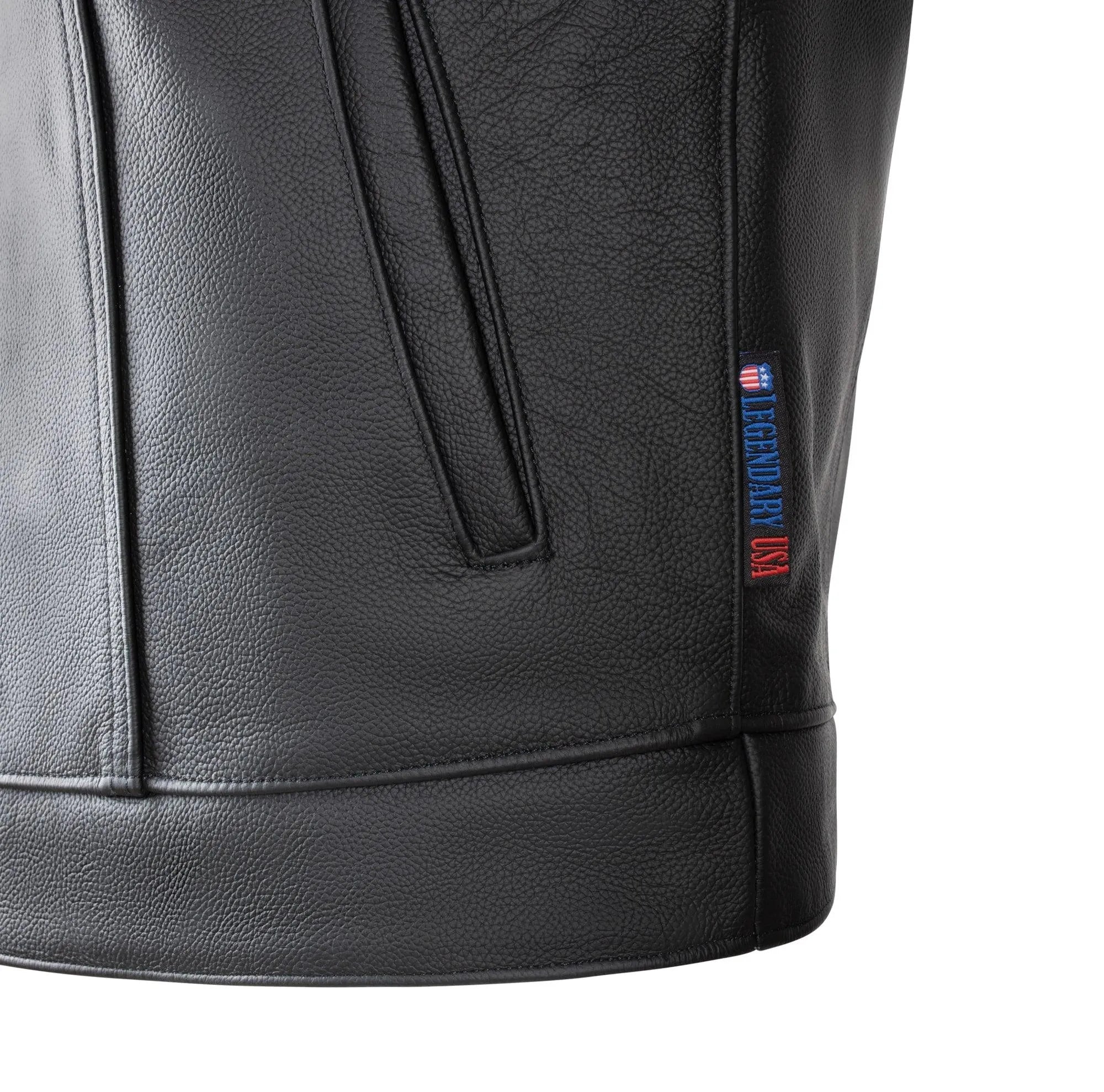 Legendary Outlaw Men's Leather Motorcycle Vest