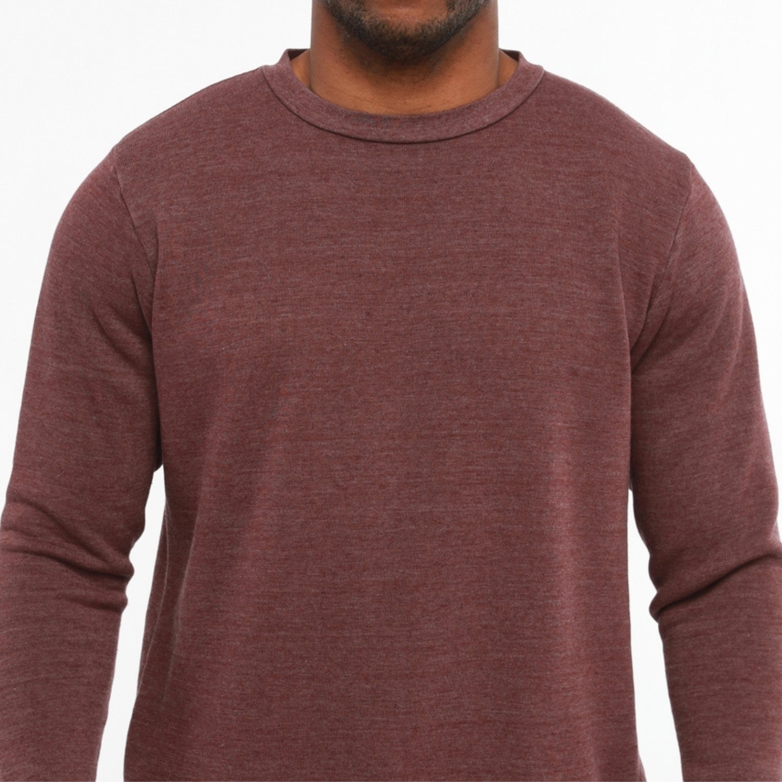 Ultra-soft maroon sweatshirt for men, comfortable casual wear.