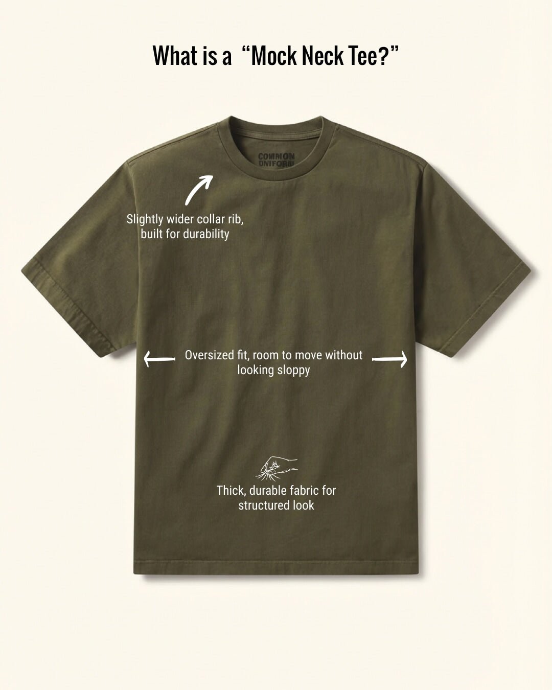 MENS MOCK NECK TEE