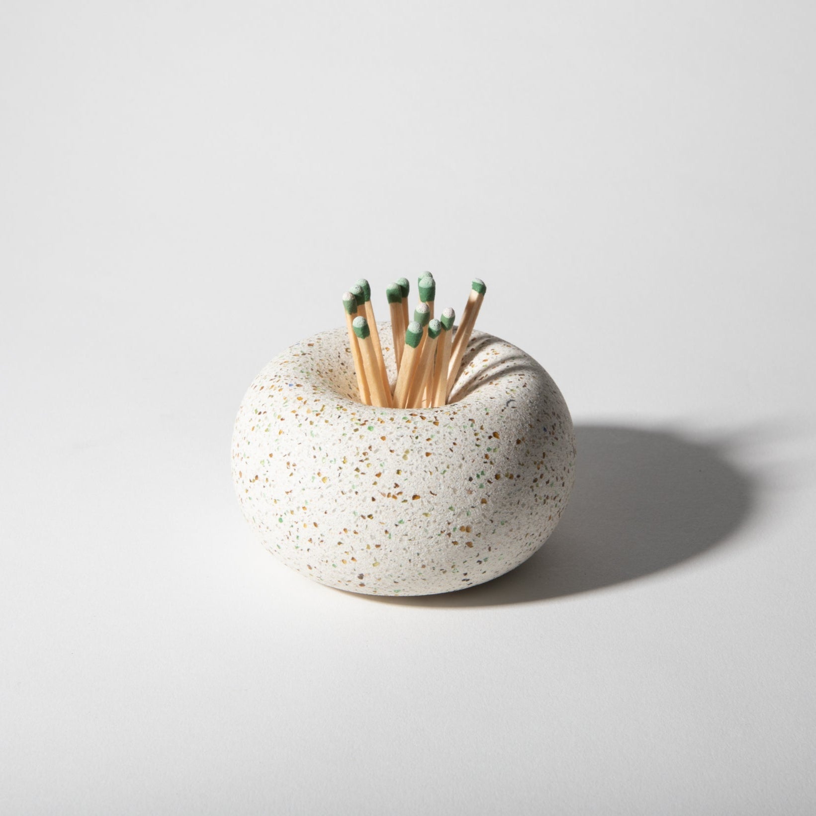Palo Santo / Toothpick / Matchstick Holder | White Terrazzo