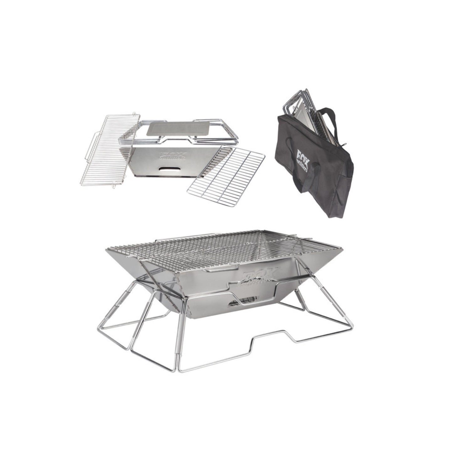 Quick folding grill set. 