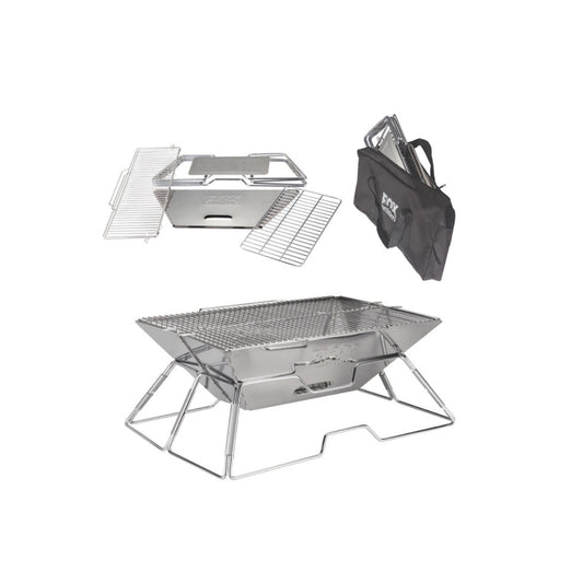 Quick folding grill set. 