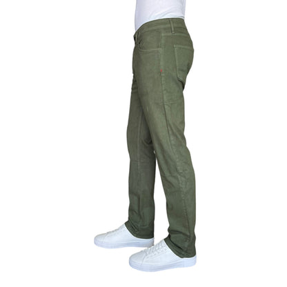Sage colored athletic fit jeans for men. Featuring a modern slim fit, perfect for casual wear.