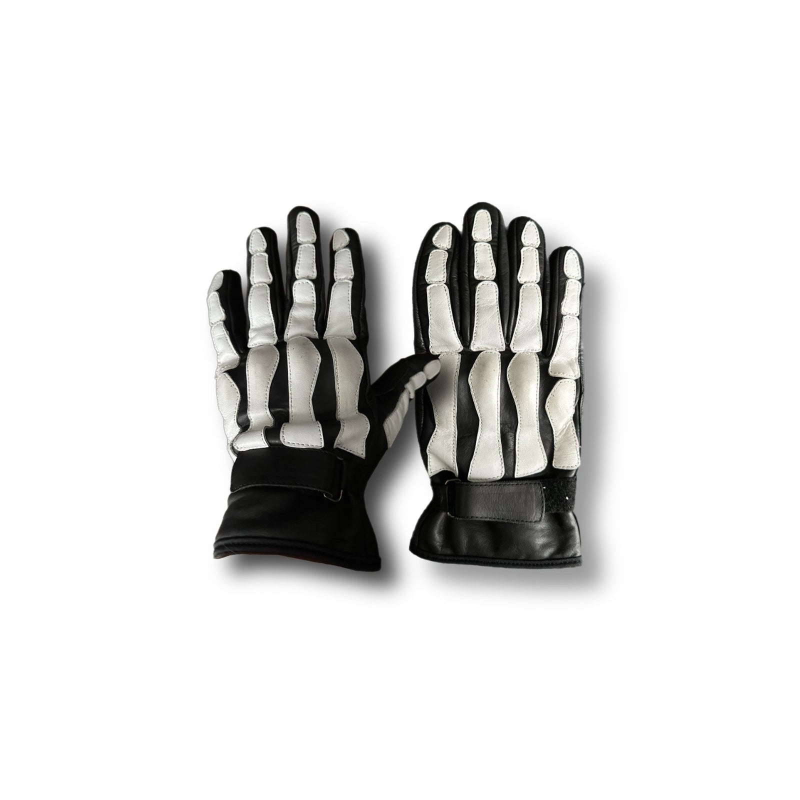 Skeleton motorcycle gloves for protection and style, durable gear with skeleton design for bikers.