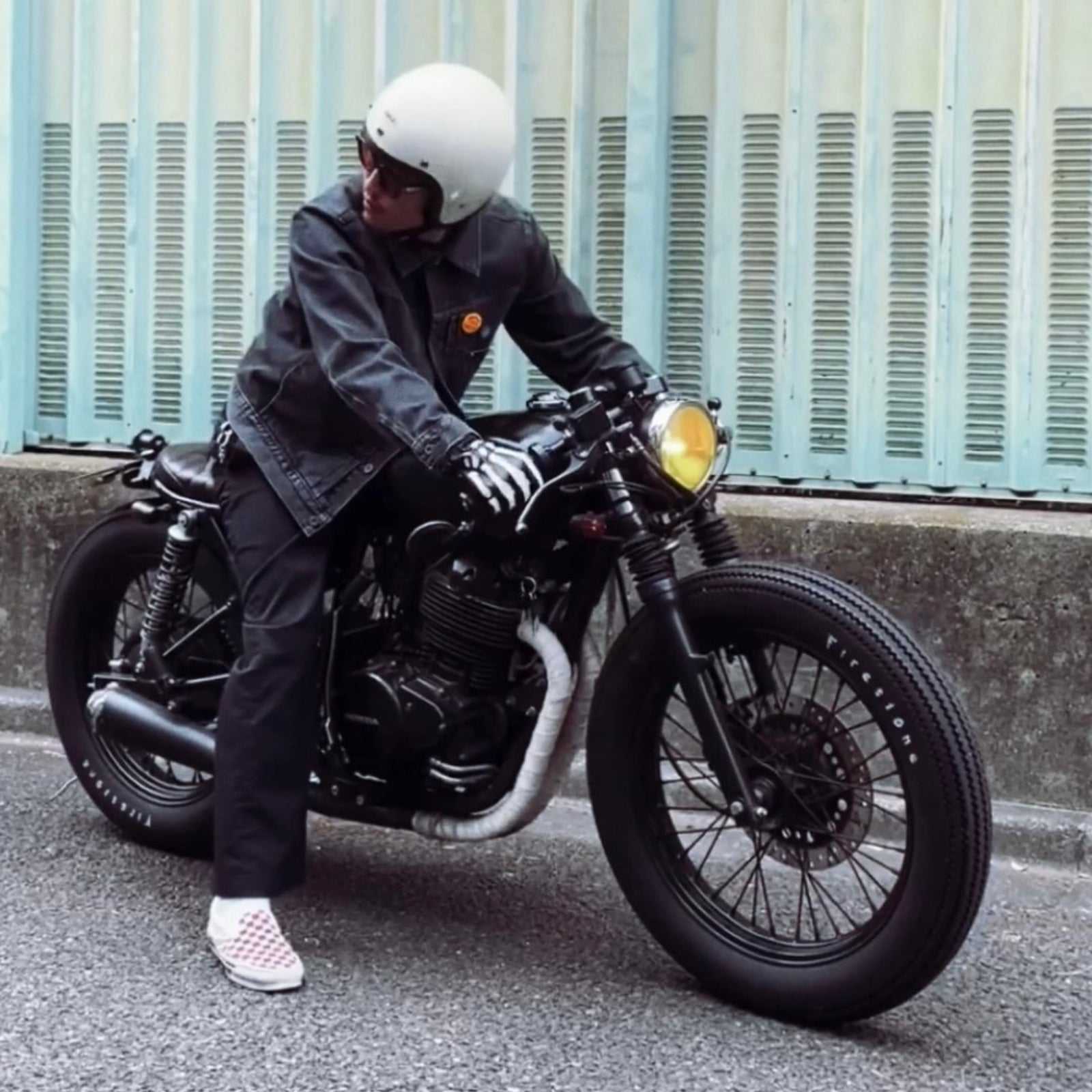 Skeleton motorcycle gloves for protection and style, durable gear with skeleton design for bikers.