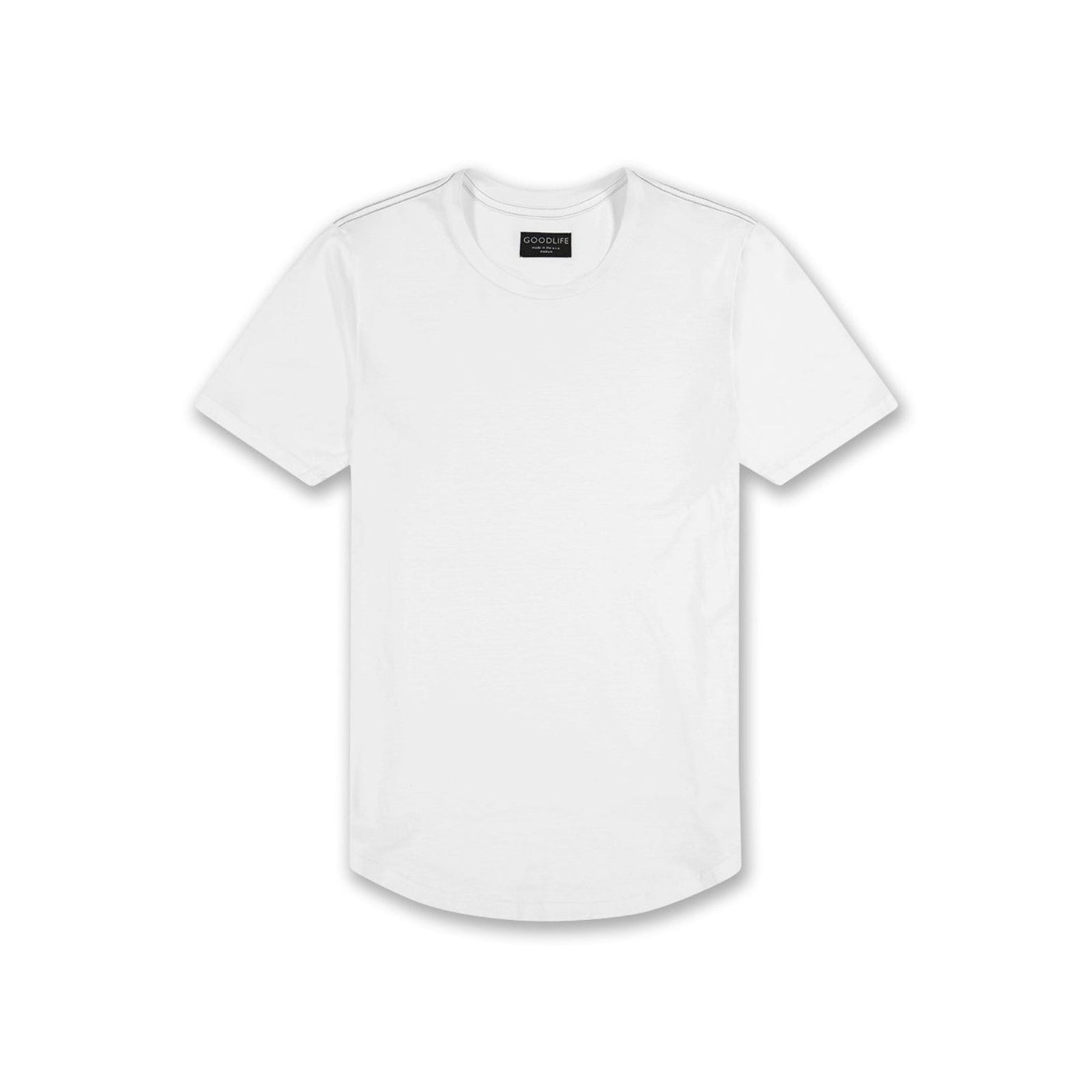 White tri-blend tee, soft and lightweight casual t-shirt for men.