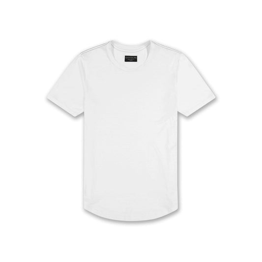 White tri-blend tee, soft and lightweight casual t-shirt for men.