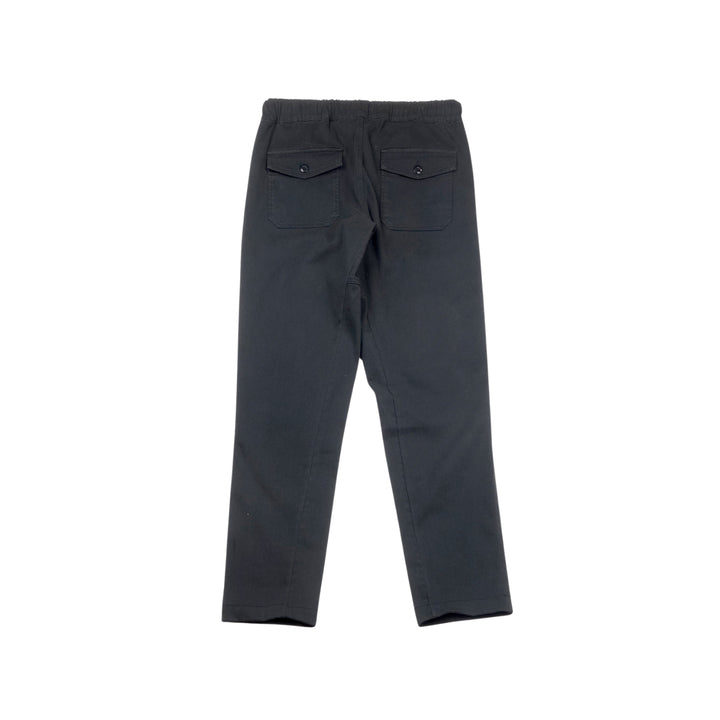 Men's vintage grey cargo pants with multiple pockets and a relaxed fit.
