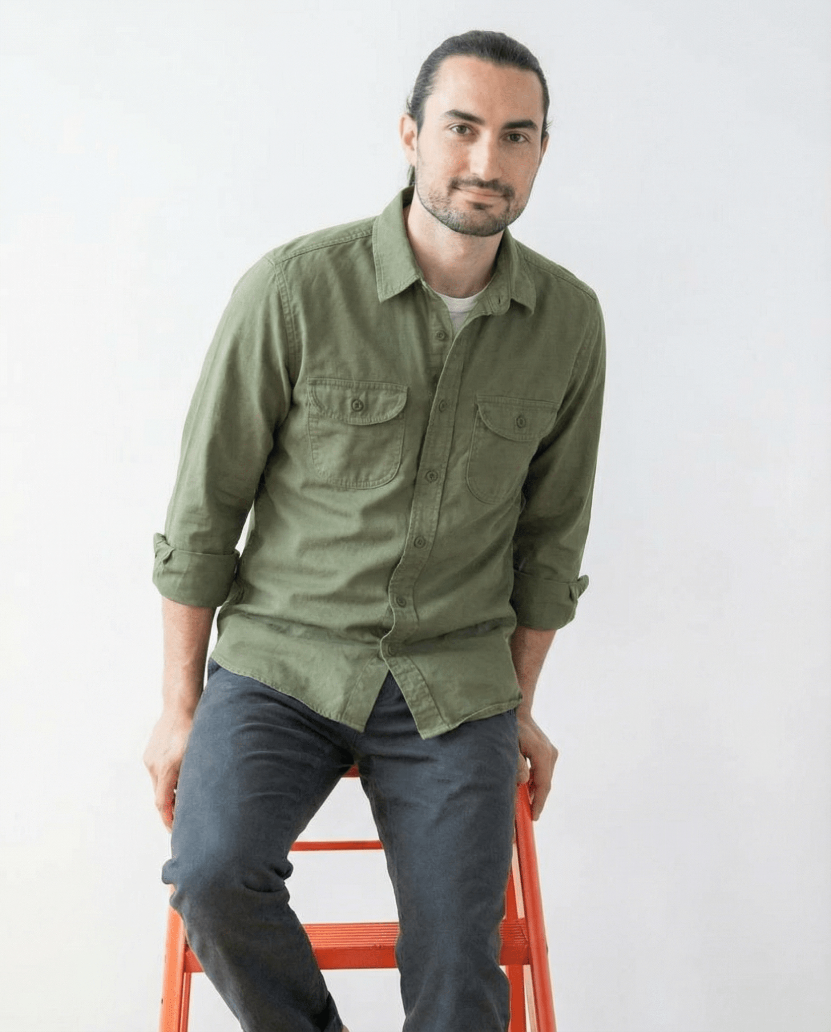 Walsh Work Shirt - 8 oz. Brushed Canvas - Army Green