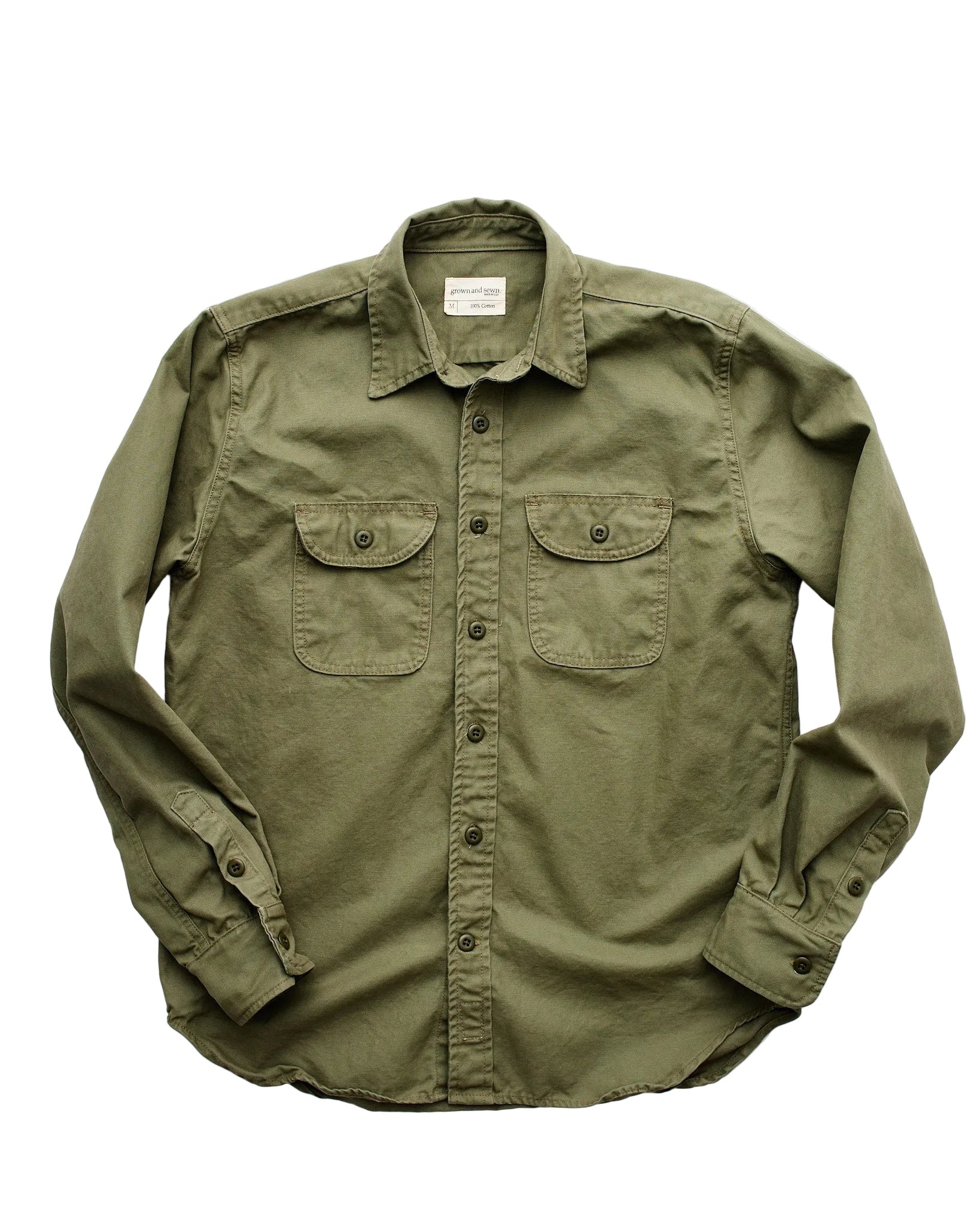 Walsh Work Shirt - 8 oz. Brushed Canvas - Army Green
