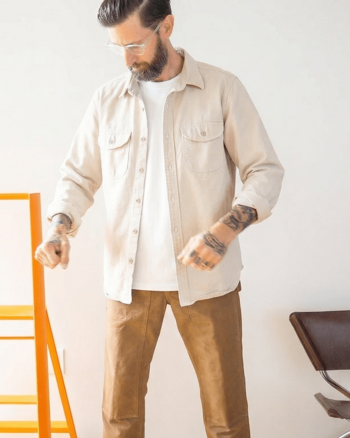 Walsh Work Shirt - 8 oz. Brushed Canvas - Natural